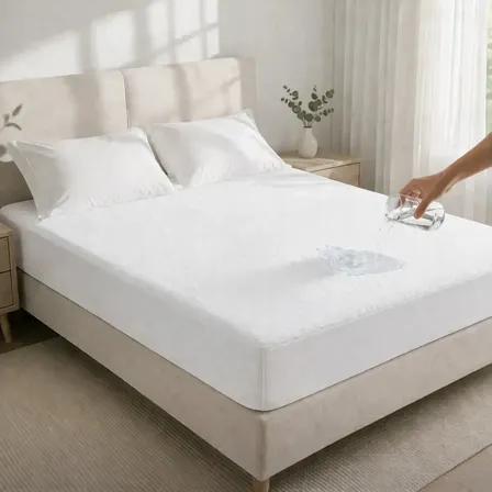 Protector Colchón Toalla Impermeable 80x190 Cm 1 Plaza Soft Blanco 1 Plaza