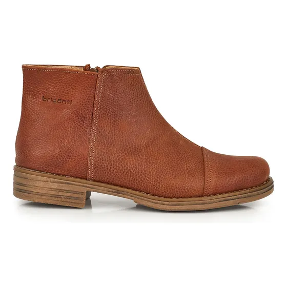 Bota Botineta Mujer Cuero Briganti Negra Casual - Mcbo24767