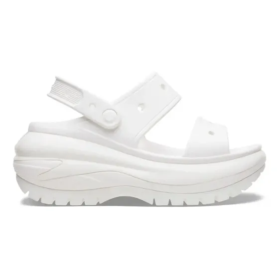 Zuecos Crocs Classic Mega Crush Sandal White Mujer Sandalia