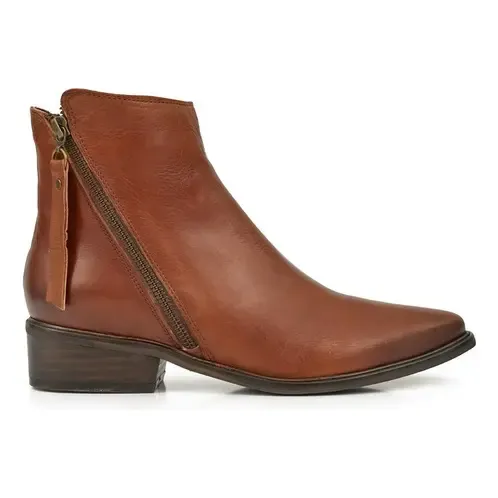 Bota Cuero Mujer Briganti Zapato Botita Cierre - Mcbo24928