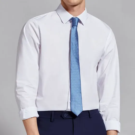 Camisa Devré Slim Fit Blanca Cuello Italiano 44d000308