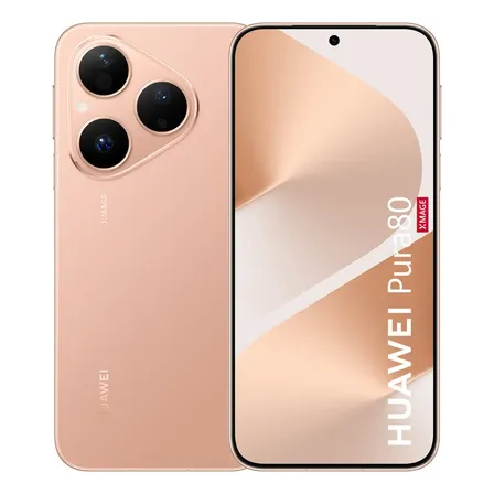 Celular HUAWEI Pura 80 12GB Ram 256GB Dual Sim NFC Smartphone, Cámara Xmage Ultra Chroma, Cancelación De Ruido Con IA Batería 5170 mAh, Cristal Mate Y Diseño De Bordes Planos, Dorado