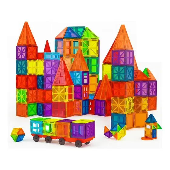 Bloques Para Armar Magneticos 100 Piezas Didactico Educativo