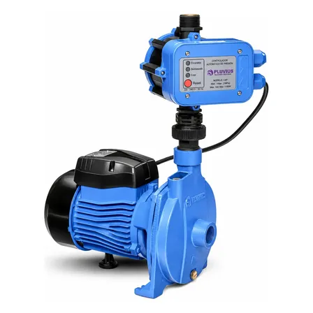 Kit Bomba Centrifuga 3/4 Hp Elevadora 20 Mts + Controlador Azul 50 Hz/60 Hz Monofásica