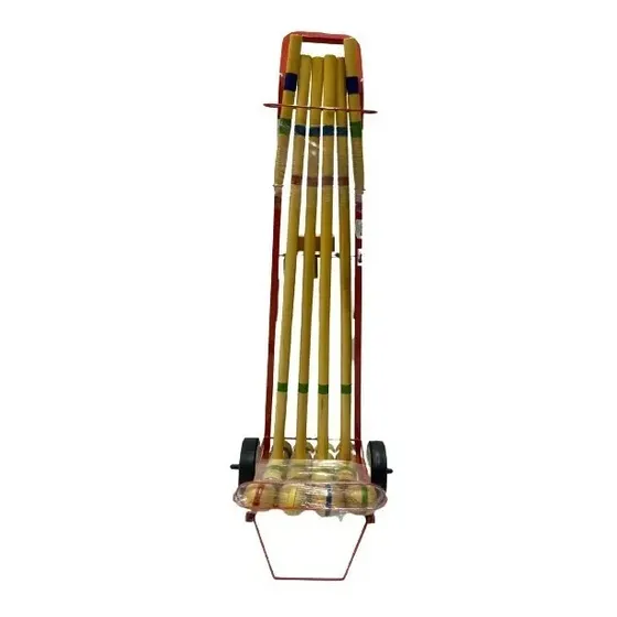 Juego De Croquet 90 Cm. En Carro De 4 Palos Rayuela