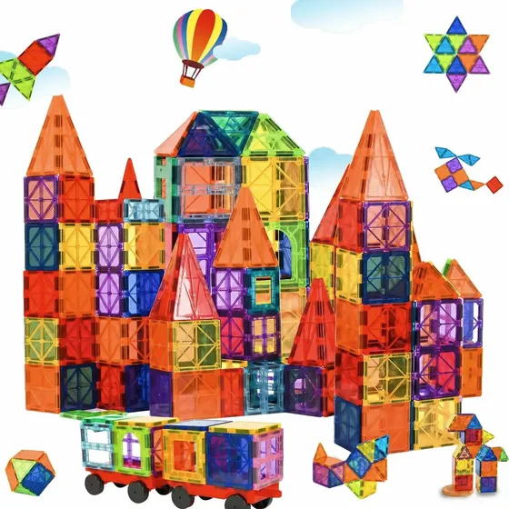 Juego Bloques Magneticos Magnetic Tiles Para Armar Con Imán