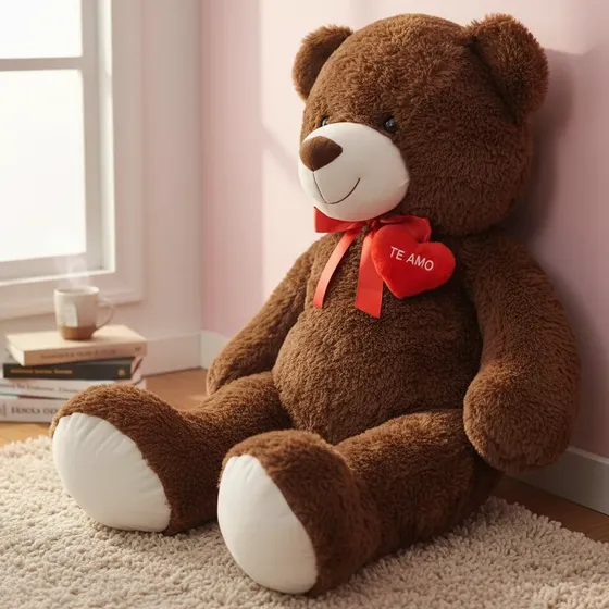 Oso Peluche Gigante 1,20 M San Valentín Corazón Te Amo