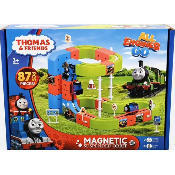 Tren Tomas Recargable Con Via Magneticas De 87 Piezas Diy
