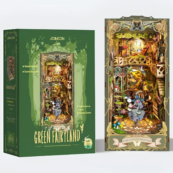 Joincon Puzzles 3d Book Nook Madera Kit Rincón Diy Miniatura