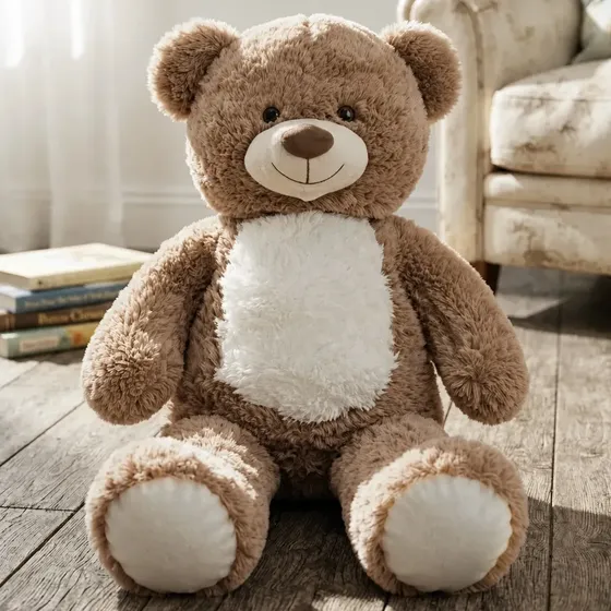 Peluche Importado Osito Gigante Marron Beteado De 1 Metro