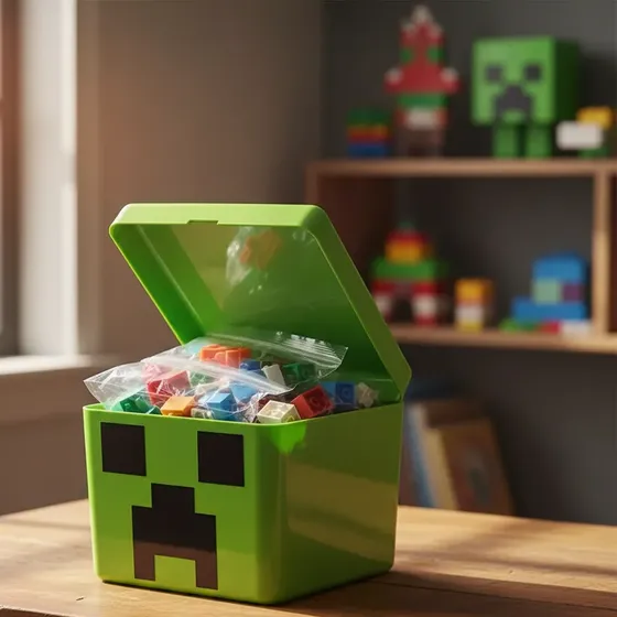 Juego Bloques Armar Magnéticos Cubos 240 6 Muñecos Minecraft