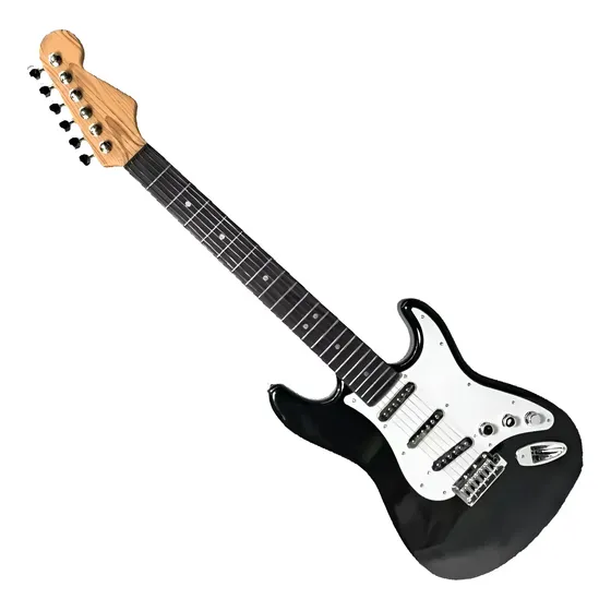 Guitarra Rock Eléctrica Infantil Correa Y Cuerdas De Metal