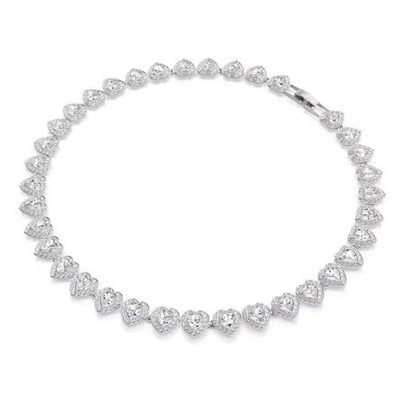 Collar Tennis Ariana Grande X Swarovski Corazon Blanco con baño de Rodio 5720857