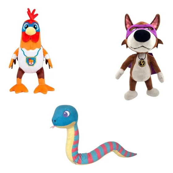 Kit Día De Las Infancias X3 Peluches - La Granja De Zenon