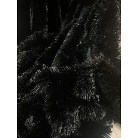 Tela Pelo De Mono Por 10 Mts Negro