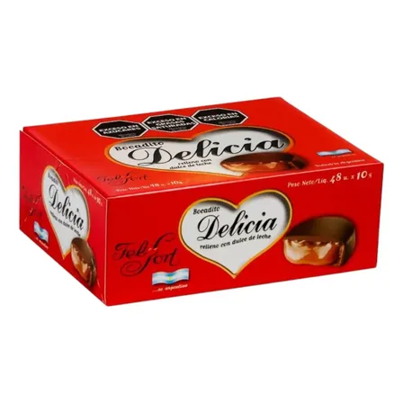 Bocaditos Felfort de Chocolate y Dulce de Leche - Pack por 48 Unidades