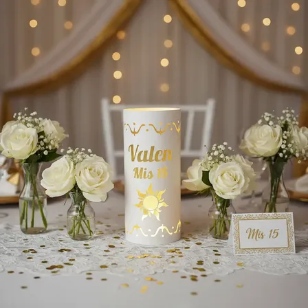 10 Faroles Sol De Rapunzel Personalizado Blanco