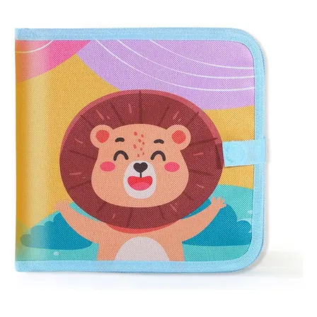 Pizarra Creativa Reutilizable Con 12 Marcadores Lion Chalkboard Book