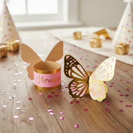 Pulsera Mariposa Glam C/stamping X10 Cotillon Deco Infantil Mariposa Glam