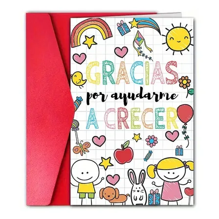 Tarjetas Dia Del Maestro - Varios Diseños- Maestra Gracias