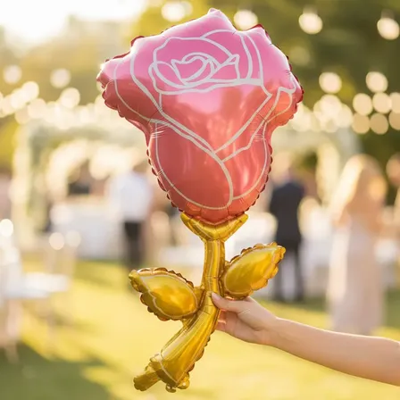 Globos De Rosas De 90cm Metalizado Gigantes Rosa