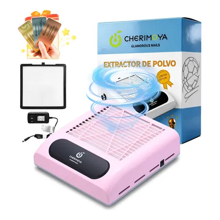 Extractor De Polvo Profesional Uñas Portatil 80w Cherimoya