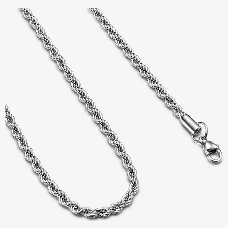 Cadena Trenzada Soga Collar Acero Quirurgico Unisex