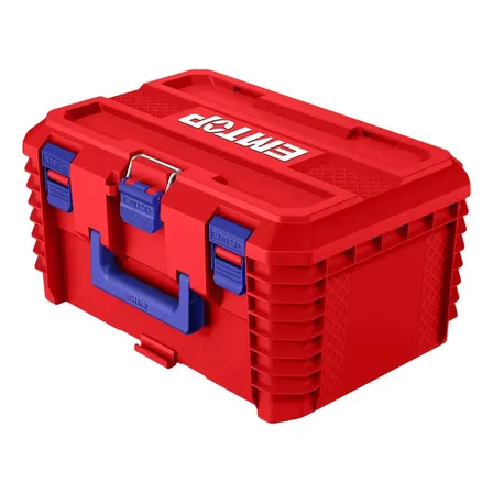 Maletin Caja Herramientas Apilable Alta 19 PuLG Carga 25kg Rojo