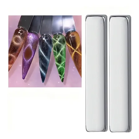 Imán Rectangular Para Efecto Ojo De Gato Uñas Kit X 2un