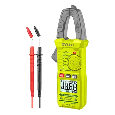 Pinza Amperimétrica Digital Corriente Alterna Dyllu By Total Verde Lima