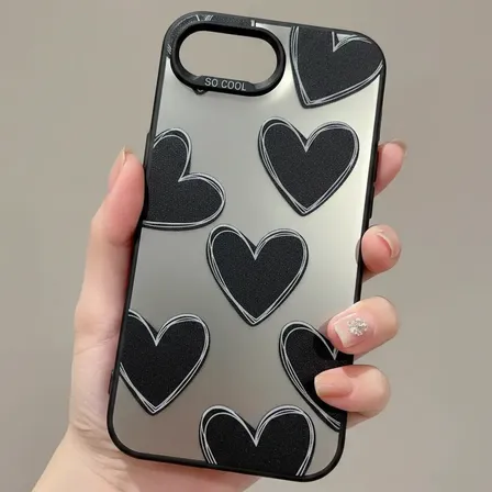 Funda Para iPhone 16e/17e Corazones + Vidrio Full Corazón Corazones