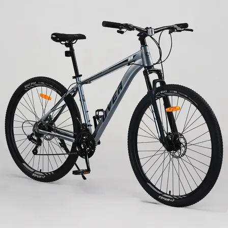 Bicicleta Mtb Overtech Fortis R29 Aluminio Full Shimano Color Gris/Negro/Negro Tamaño del cuadro L