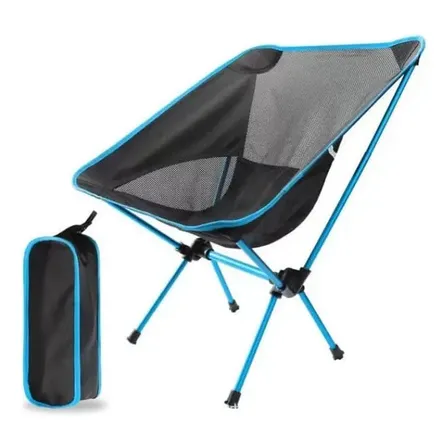 Silla Camping Plegable Portatil Pesca Acampe Playa Mochila Color Azul