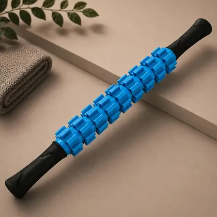 Barra Masajeadora Rolo Stick Rodillo Masajes Alivia Tensión Azul