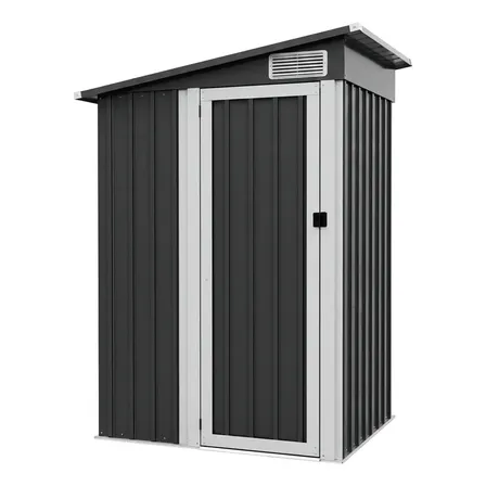Cobertizo Caseta Galpon Deposito Obrador Exterior Jardin Gris Chico