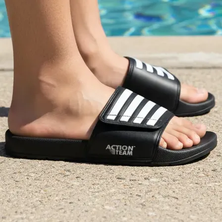 Sandalias Chinelas Abrojo Ojotas Playa Comodas Goma Livianas Negro Animal Print 37 Ar