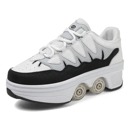 Zapatillas Con Ruedas Tipo Patín Urbanas Unisex Negro 36 Eu