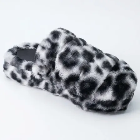 Pantuflas Mujer Peluche Cómodas Pantys Celine Print Liso 39/40