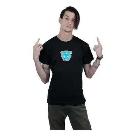 Remera Reactor Ironman Tony Stark Fotoluminiscentes