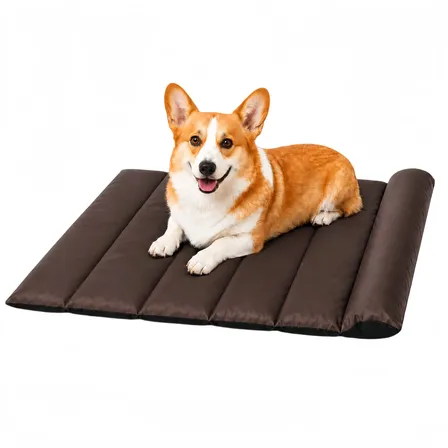 Foldable Multifunctional Pet Mat Bed With Pillow Chocolate