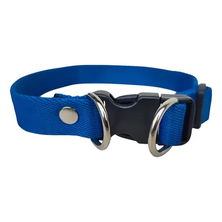 Collar Ajustable Para Perros Resistente Duradero Azul M