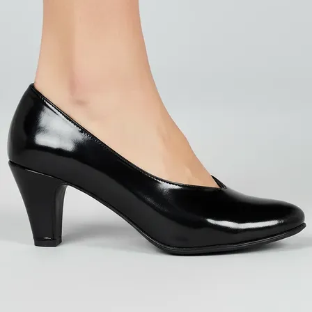 Zapatos Clásicos Stilettos Taco Vestir Cuero Mujer Art 700