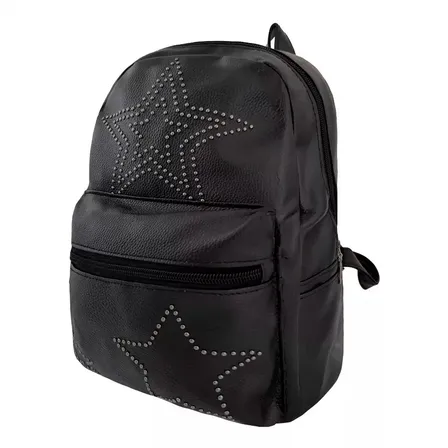 Mochila Con Tachas Eco Cuero.