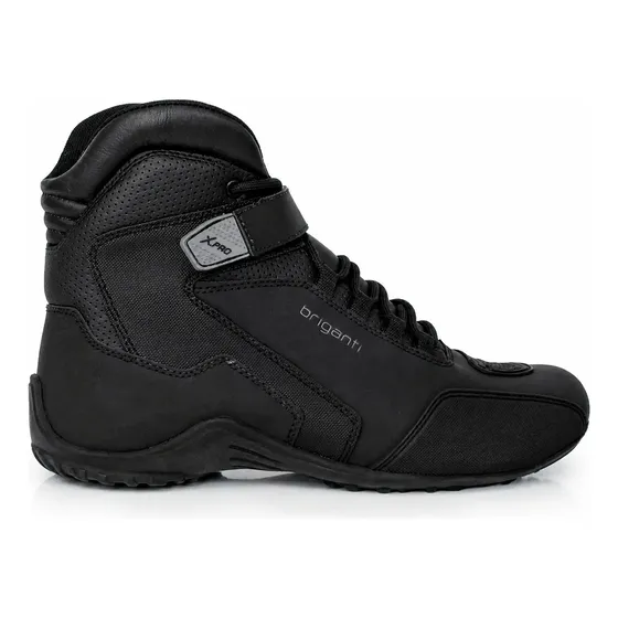 Borcego Hombre Cuero Bota Moto Zapato Liso Velcro Briganti