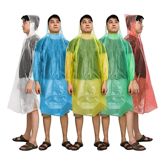 - Paquete De 30 Ponchos Desechables For Lluvia, Impermeable