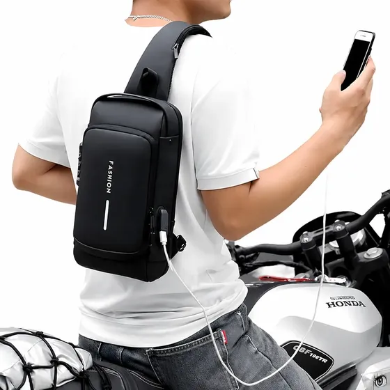 Pechera Antirrobo Candado Morral Usb Impermeable Importado
