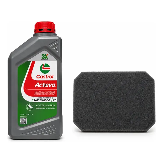Kit Service Gilera Smash 110 Castrol + Filtro - Motos Coyote