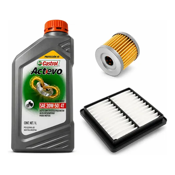 Kit Service Castrol + Filtros Suzuki Gixxer 150 Motos Coyote