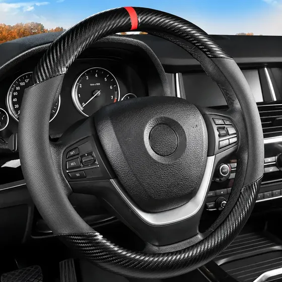 Cubre Volante De Fibra De Carbono Funda Para Volante Coche