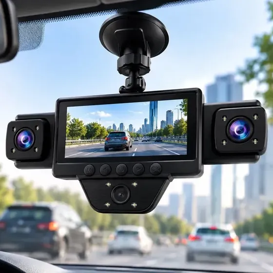 Cámara Dash 4 Lentes Para Auto Seguridad + Visión Trasera